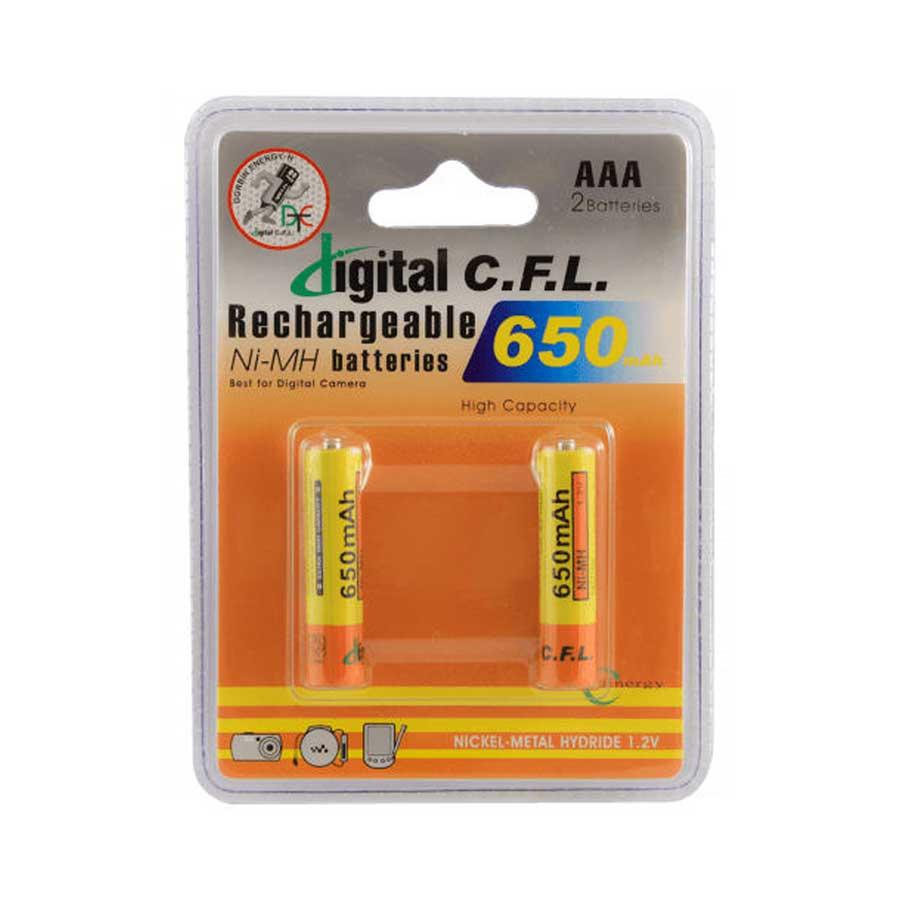 باتری نیم قلمی CFL قابل شارژ 650mAh